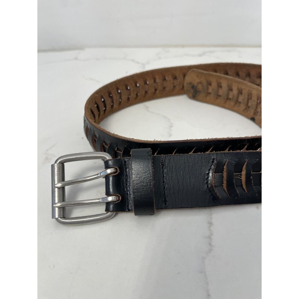 Old Navy Women Small Faux Leather Braided Brown Belt